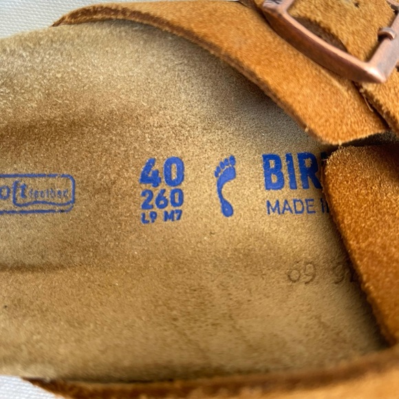 Birkenstock Soft Footbed Suede Leather Mink Color Size EU40 US 9-9.5 - Picture 9 of 9